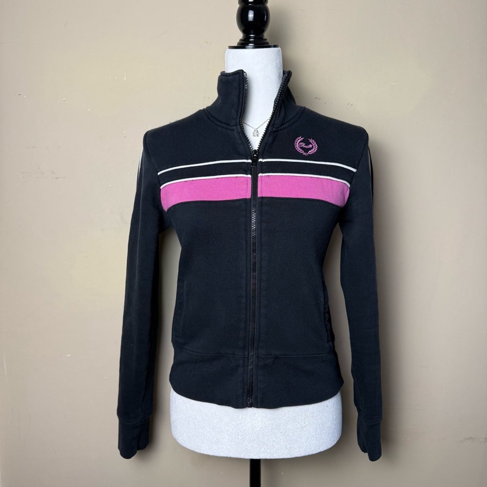 O'Neill Black and Pink Quarter‎ Zip Size Small